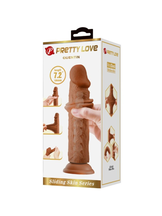 CONSOLADOR REALÍSTICO QUENTIN 18 CM CON VENTOSA TPR DE LA MARCA PRETTY LOVE