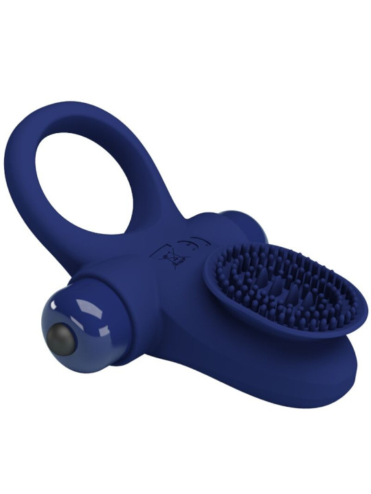 ANILLO VIBRADOR AZUL CON BOLA PARA ESTIMULACIÓN CLITORAL DE LA MARCA PRETTY LOVE MALE