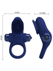 ANILLO VIBRADOR AZUL CON BOLA PARA ESTIMULACIÓN CLITORAL DE LA MARCA PRETTY LOVE MALE