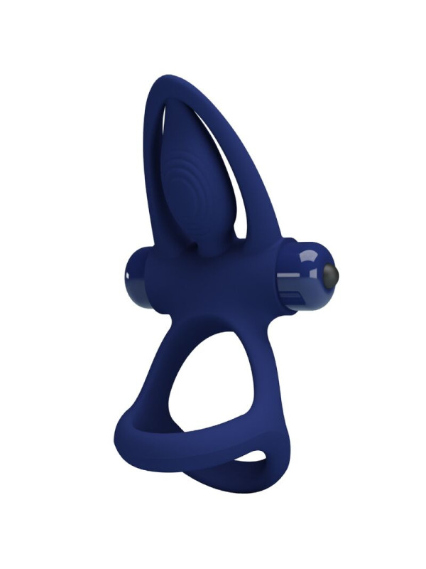 ANILLO VIBRADOR DOBLE ESTIMULACIÓN AZUL PRETTY LOVE DE LA MARCA PRETTY LOVE MALE