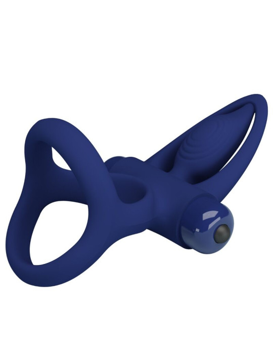 ANILLO VIBRADOR DOBLE ESTIMULACIÓN AZUL PRETTY LOVE DE LA MARCA PRETTY LOVE MALE