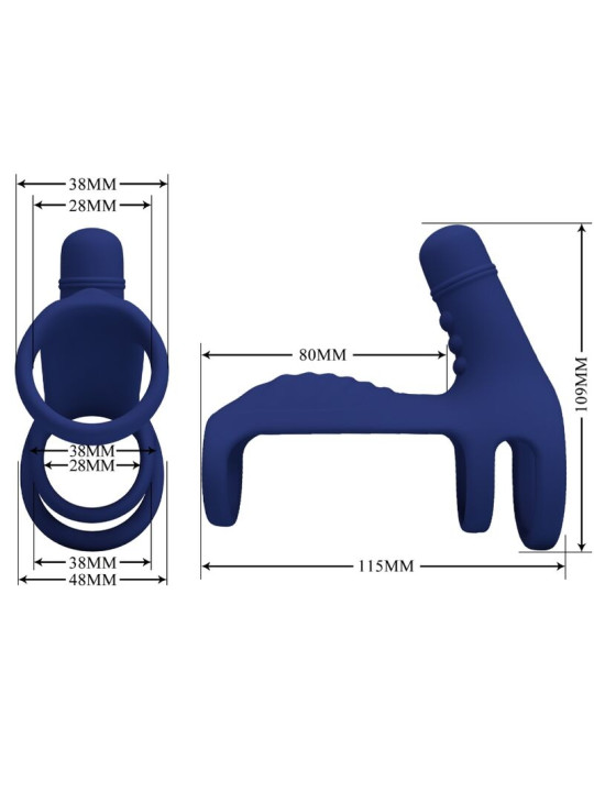ANILLO VIBRADOR PRETTY LOVE ELISH ESTIMULACIÓN PAREJAS DE LA MARCA PRETTY LOVE MALE