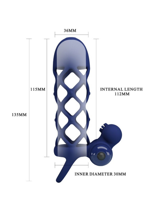 ANILLO VIBRADOR SILICONA 10 MODOS PRETTY LOVE AZUL DE LA MARCA PRETTY LOVE MALE