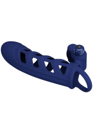 ANILLO VIBRADOR DE SILICONA AZUL CON 10 FUNCIONES PRETTY LOVE DE LA MARCA PRETTY LOVE MALE