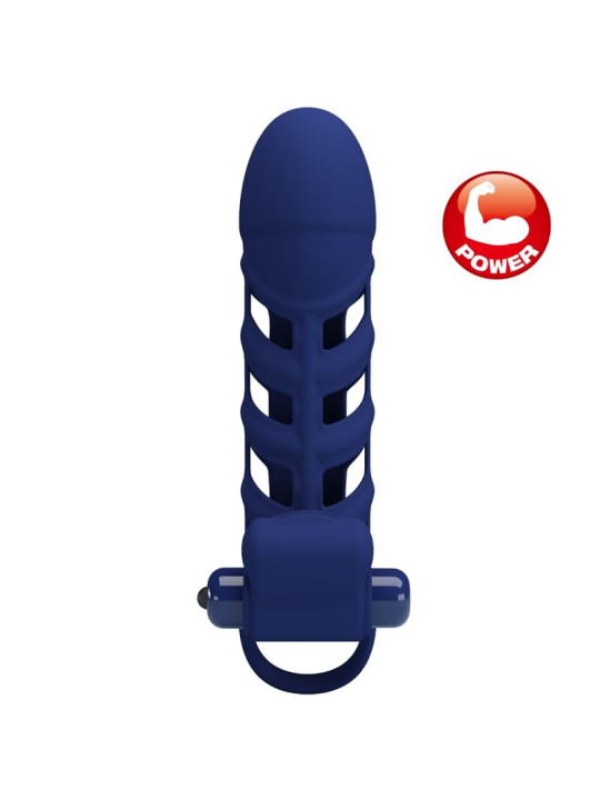 ANILLO VIBRADOR DE SILICONA AZUL CON 10 FUNCIONES PRETTY LOVE DE LA MARCA PRETTY LOVE MALE