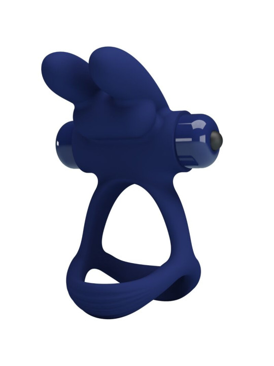 DOBLE ANILLO VIBRADOR RABBIT SILENCIOSO PRETTY LOVE AZUL DE LA MARCA PRETTY LOVE MALE