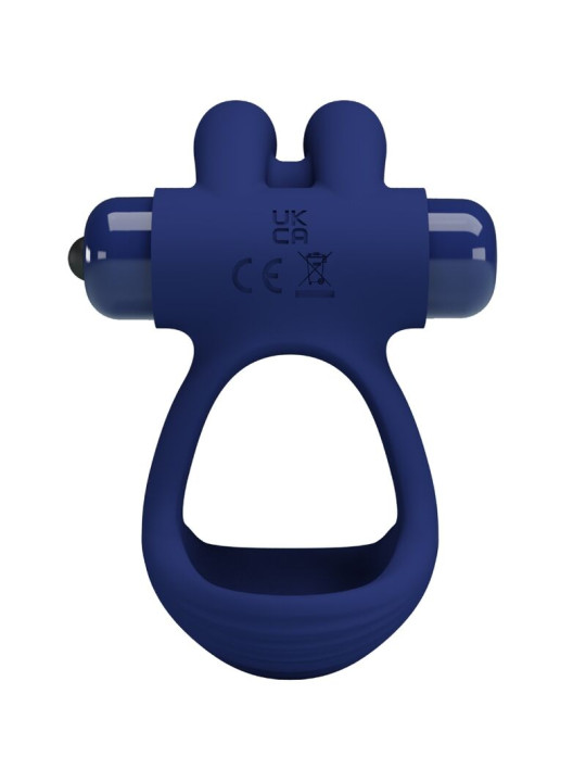 DOBLE ANILLO VIBRADOR RABBIT SILENCIOSO PRETTY LOVE AZUL DE LA MARCA PRETTY LOVE MALE