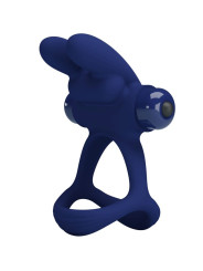 DOBLE ANILLO VIBRADOR RABBIT SILENCIOSO PRETTY LOVE AZUL DE LA MARCA PRETTY LOVE MALE