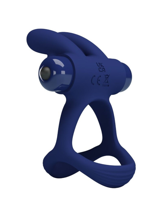 DOBLE ANILLO VIBRADOR RABBIT SILENCIOSO PRETTY LOVE AZUL DE LA MARCA PRETTY LOVE MALE