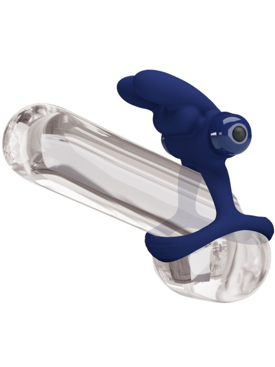 DOBLE ANILLO VIBRADOR RABBIT SILENCIOSO PRETTY LOVE AZUL DE LA MARCA PRETTY LOVE MALE