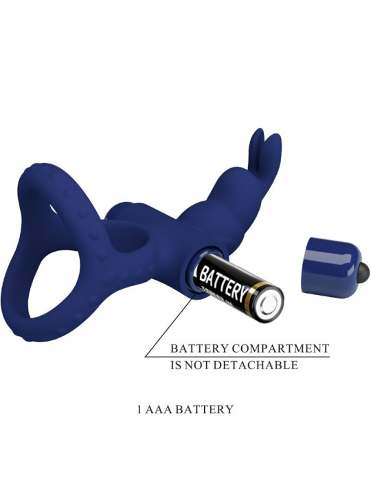 ANILLO VIBRADOR RABBIT DOBLE SILENCIOSO PRETTY LOVE AZUL DE LA MARCA PRETTY LOVE MALE