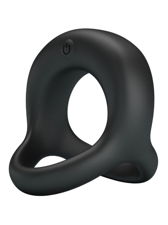 ANILLO VIBRADOR NEGRO ELLIOTT 10 MODOS SILICONA DE LA MARCA PRETTY LOVE