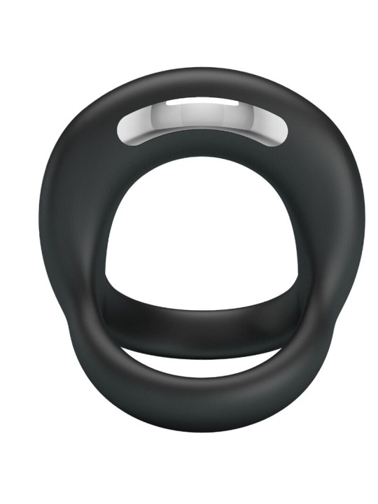 ANILLO VIBRADOR NEGRO ELLIOTT 10 MODOS SILICONA DE LA MARCA PRETTY LOVE