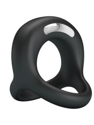 ANILLO VIBRADOR NEGRO ELLIOTT 10 MODOS SILICONA DE LA MARCA PRETTY LOVE