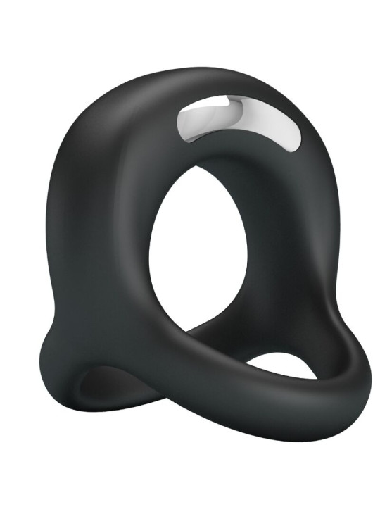 ANILLO VIBRADOR NEGRO ELLIOTT 10 MODOS SILICONA DE LA MARCA PRETTY LOVE
