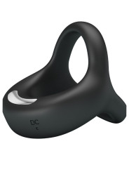 ANILLO VIBRADOR NEGRO ELLIOTT 10 MODOS SILICONA DE LA MARCA PRETTY LOVE