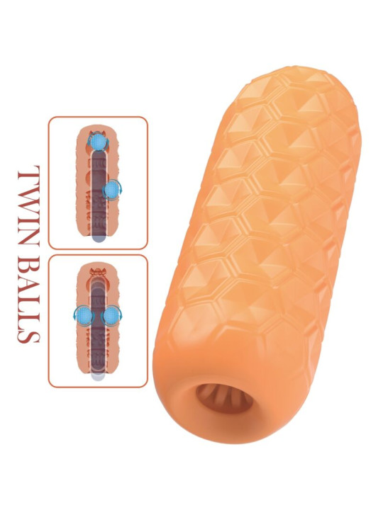 MASTURBADOR MASCULINO TWIN BALLS NARANJA PRETTY LOVE DE LA MARCA PRETTY LOVE FLIRTATION