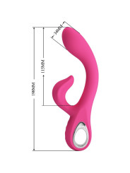 VIBRADOR RABBIT 12 MODOS SILICONA SUAVE ROSA PRETTY LOVE DE LA MARCA PRETTY LOVE FLIRTATION
