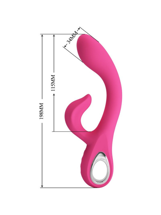 VIBRADOR RABBIT 12 MODOS SILICONA SUAVE ROSA PRETTY LOVE DE LA MARCA PRETTY LOVE FLIRTATION