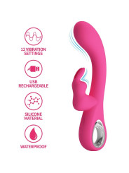 VIBRADOR RABBIT 12 MODOS SILENCIOSO PRETTY LOVE NOVAK DE LA MARCA PRETTY LOVE FLIRTATION