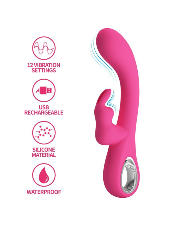 VIBRADOR RABBIT 12 MODOS SILENCIOSO PRETTY LOVE NOVAK DE LA MARCA PRETTY LOVE FLIRTATION
