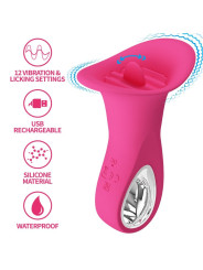 VIBRADOR ORAL LENGUA 12 VIBRACIONES PRETTY LOVE ROSA DE LA MARCA PRETTY LOVE FLIRTATION