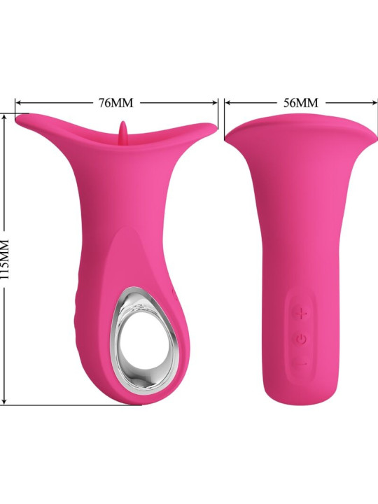 VIBRADOR ORAL LENGUA 12 VIBRACIONES PRETTY LOVE ROSA DE LA MARCA PRETTY LOVE FLIRTATION