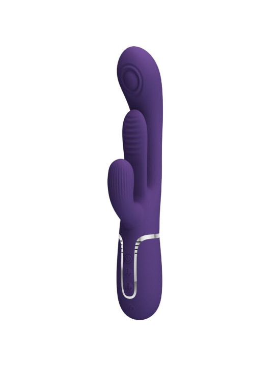 VIBRADOR RABBIT SHANIA 7 MODOS SILICONA SUAVE DE LA MARCA PRETTY LOVE