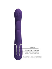 VIBRADOR RABBIT SHANIA 7 MODOS SILICONA SUAVE DE LA MARCA PRETTY LOVE