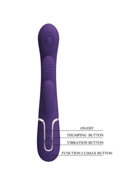 VIBRADOR RABBIT SHANIA 7 MODOS SILICONA SUAVE DE LA MARCA PRETTY LOVE