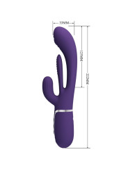 VIBRADOR RABBIT SHANIA 7 MODOS SILICONA SUAVE DE LA MARCA PRETTY LOVE