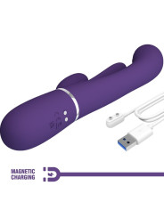 VIBRADOR RABBIT SHANIA 7 MODOS SILICONA SUAVE DE LA MARCA PRETTY LOVE