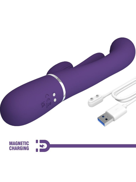 VIBRADOR RABBIT SHANIA 7 MODOS SILICONA SUAVE DE LA MARCA PRETTY LOVE