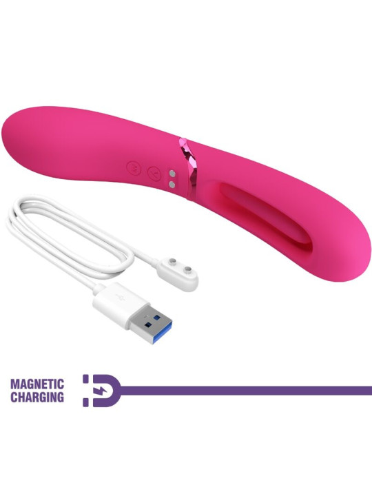 VIBRADOR PUNTO G LEXIE 7 MODOS SILICONA ROSA DE LA MARCA ROMANCE
