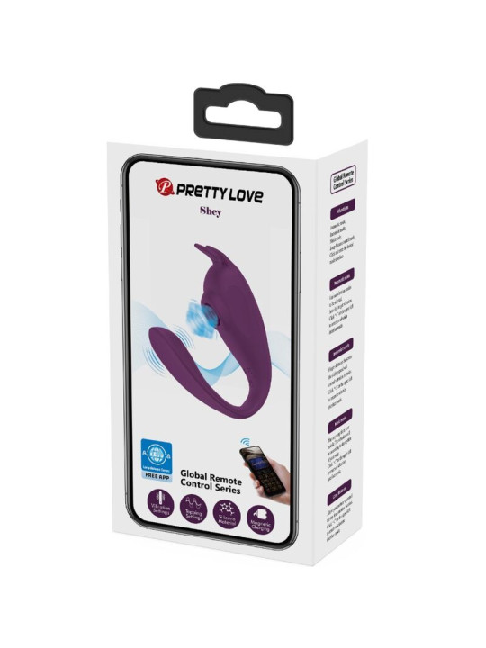 VIBRADOR APP CONTROL MORADO PRETTY LOVE SHEY 10 FUNCIONES DE LA MARCA PRETTY LOVE FLIRTATION