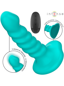 VIBRADOR BUFFY 10 VIBRACIONES CONTROL REMOTO AZUL DE LA MARCA INTENSE FUN