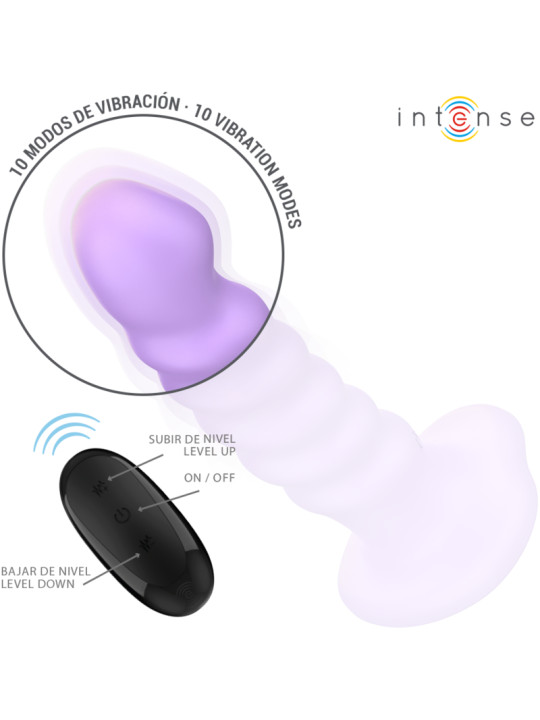 VIBRADOR BRENDA 10 VIBRACIONES CONTROL REMOTO MORADO DE LA MARCA INTENSE FUN