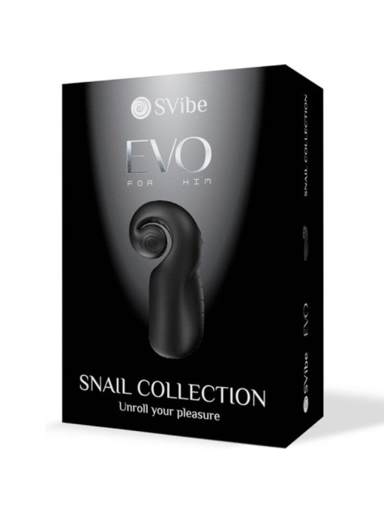 MASTURBADOR MASCULINO SNAIL VIBE EVO SLIDE N'ROLL NEGRO DE LA MARCA SNAIL VIBE