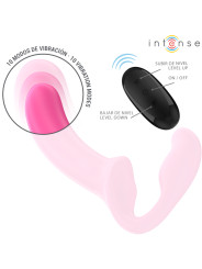 VIBRADOR DOBLE AMY 20 CM ROSA CONTROL REMOTO INTENSE DE LA MARCA INTENSE FUN