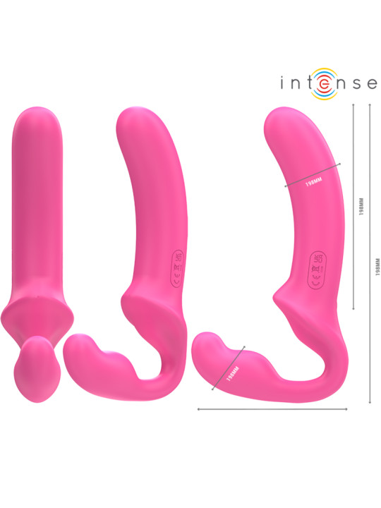 VIBRADOR DOBLE AMY 20 CM ROSA CONTROL REMOTO INTENSE DE LA MARCA INTENSE FUN