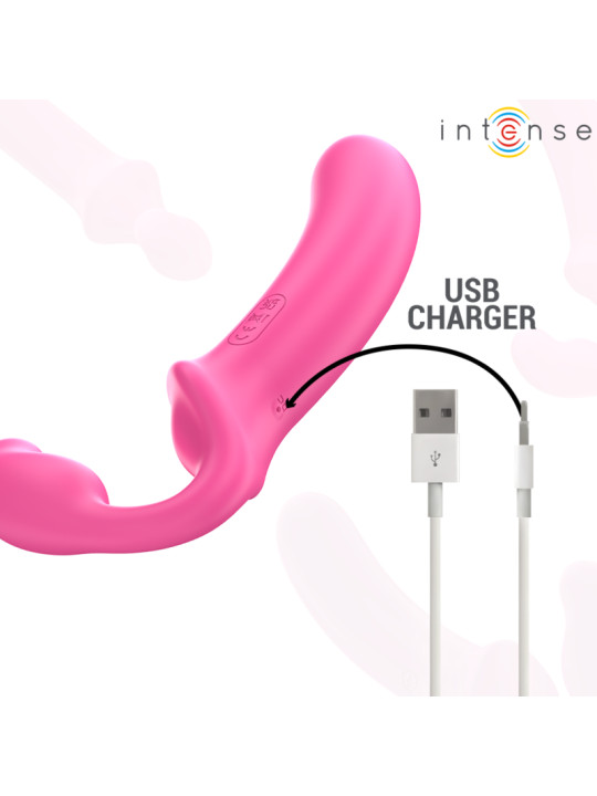 VIBRADOR DOBLE AMY 20 CM ROSA CONTROL REMOTO INTENSE DE LA MARCA INTENSE FUN