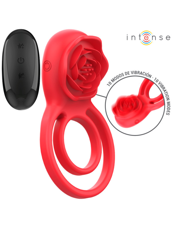 ESTIMULADOR GAIL ROSA 10 VIBRACIONES CONTROL REMOTO ROJO DE LA MARCA INTENSE FUN