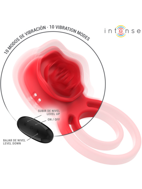 ESTIMULADOR GAIL ROSA 10 VIBRACIONES CONTROL REMOTO ROJO DE LA MARCA INTENSE FUN
