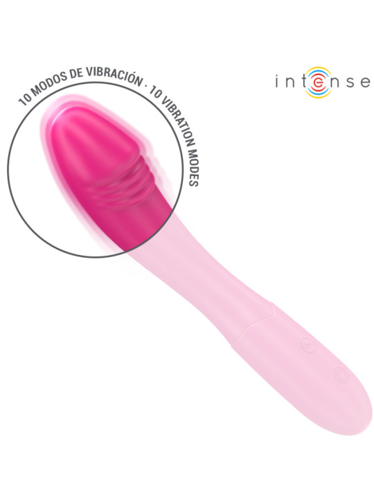 VIBRADOR BELINDA 19 CM FLEXIBLE 10 MODOS ROSA INTENSE DE LA MARCA INTENSE FUN