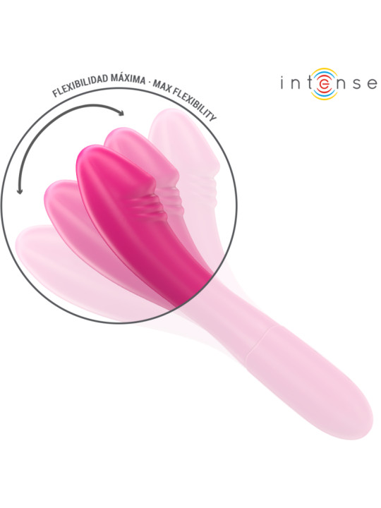 VIBRADOR BELINDA 19 CM FLEXIBLE 10 MODOS ROSA INTENSE DE LA MARCA INTENSE FUN