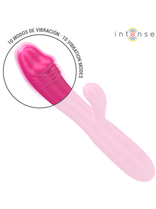 VIBRADOR FLEXIBLE IVY CON LENGUA ESTIMULADORA Y 10 MODOS DE LA MARCA INTENSE FUN