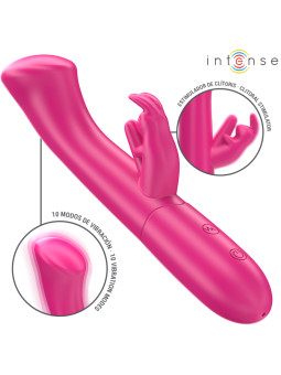 VIBRADOR RABBIT JULIETA 10 MODOS ROSA ESTIMULACIÓN CLITORIS Y PUNTO G DE LA MARCA INTENSE FUN
