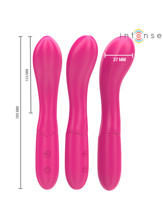 VIBRADOR FLEXIBLE LISETTE 19 CM 10 MODOS SILICONA PREMIUM DE LA MARCA INTENSE FUN