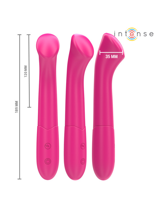 VIBRADOR PATY 19 CM FLEXIBLE 10 MODOS SILICONA PREMIUM DE LA MARCA INTENSE FUN