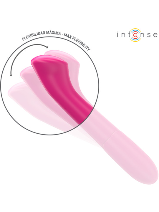 VIBRADOR PATY 19 CM FLEXIBLE 10 MODOS SILICONA PREMIUM DE LA MARCA INTENSE FUN
